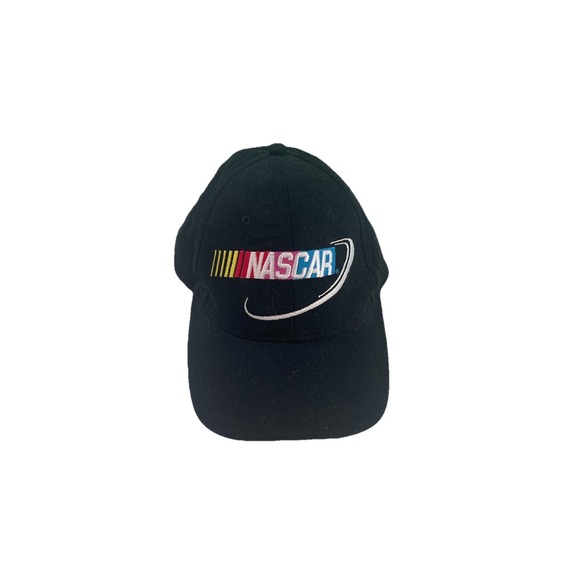 NASCAR Logo 3M Embroidered Black Baseball Cap Hat Very Good Condition - Picture 1 of 5